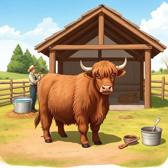 Mini Highland cow care